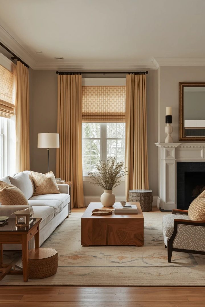 14. The Patterned Blind Living Room