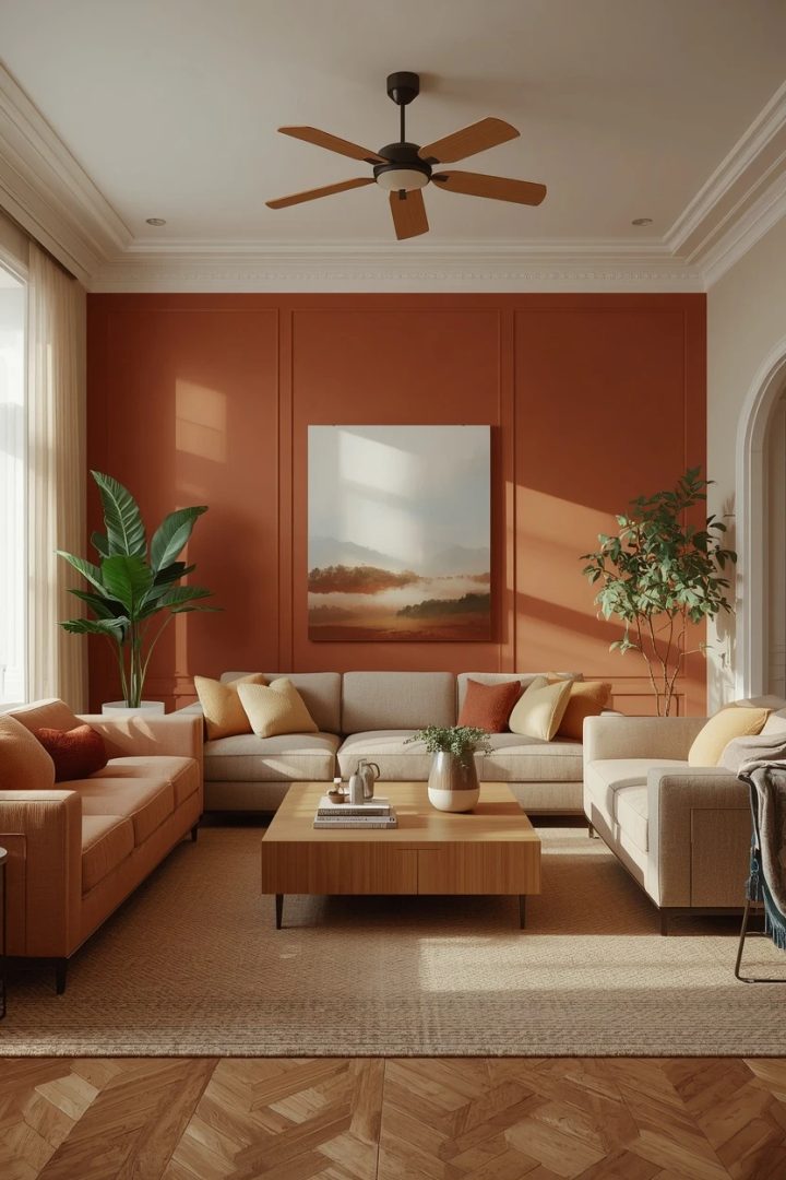 1. The Accent Wall Living Room