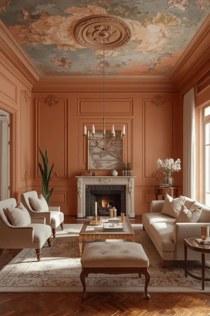 6. The Painted Ceiling Living Room