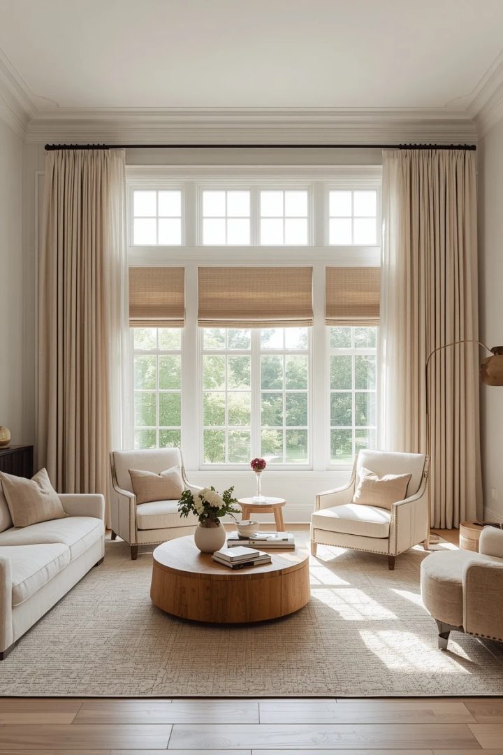 15. The Layered-Dressing Window Living Room