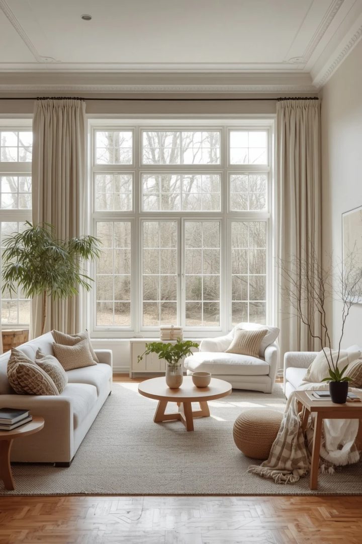 12. The Symmetrical Window Living Room