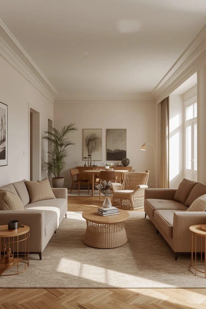 13. The Mirror-Widening Long Living Room