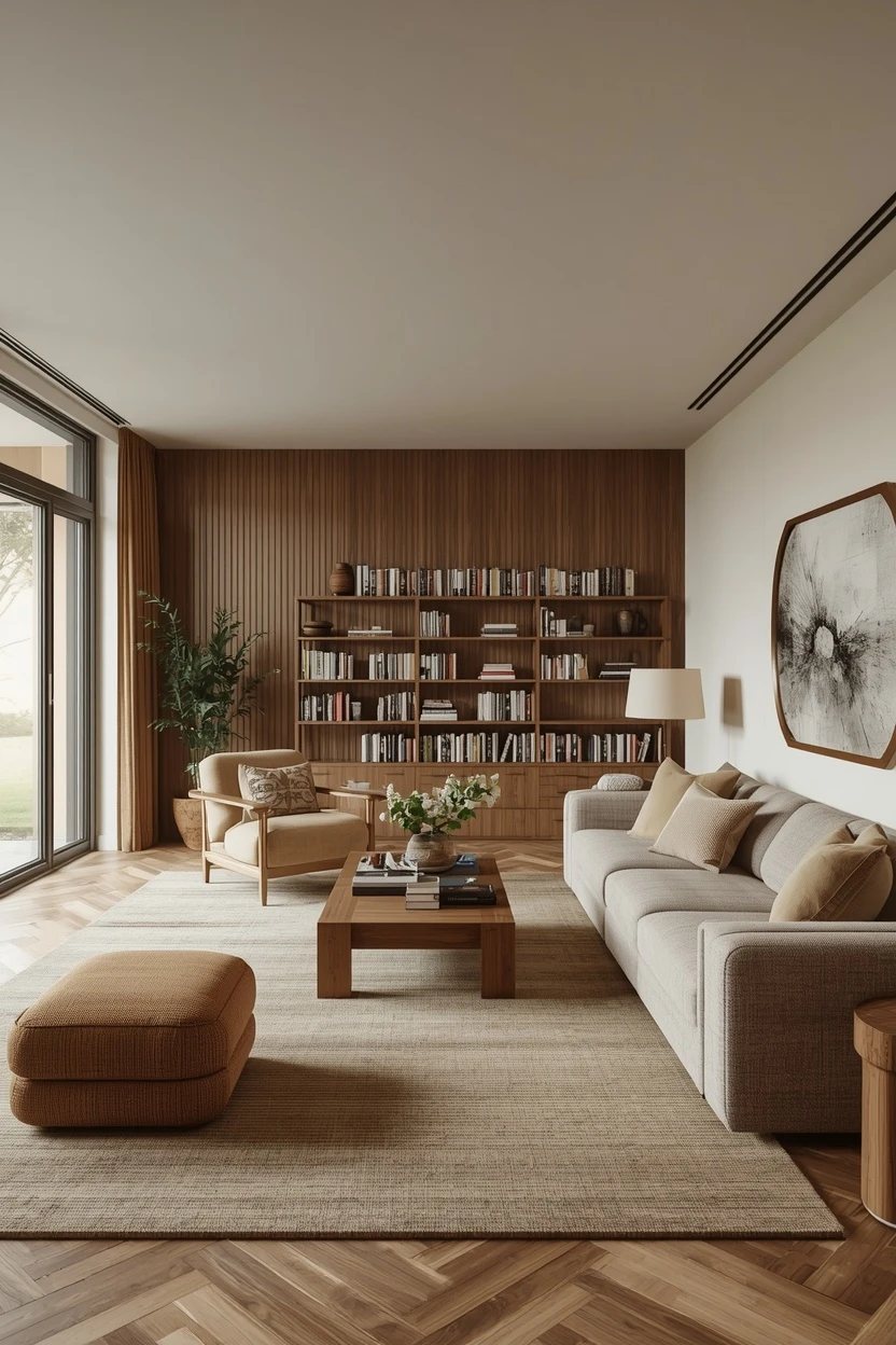1. The Two-Zone Long Living Room