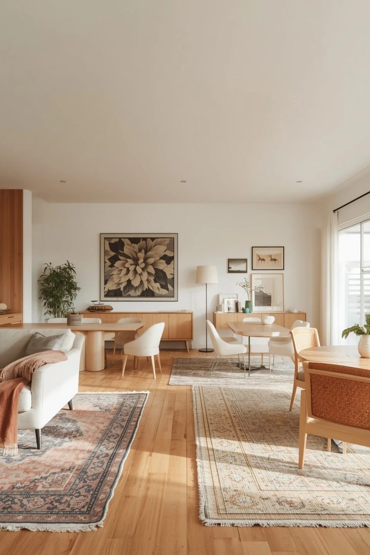 2. The Zoned Rug Living Dining Room