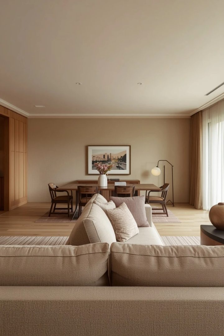 4. The Sofa-as-Divider Living Dining Room