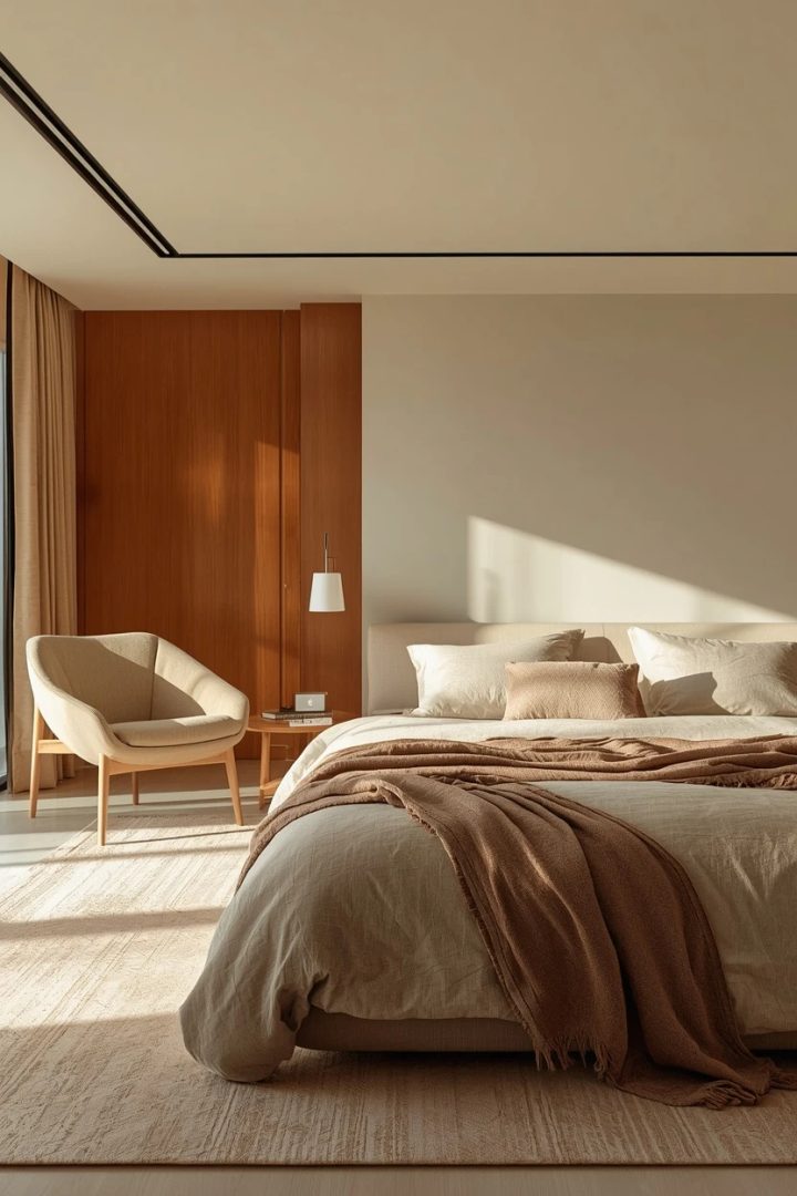 3. The Warm Modern Bedroom