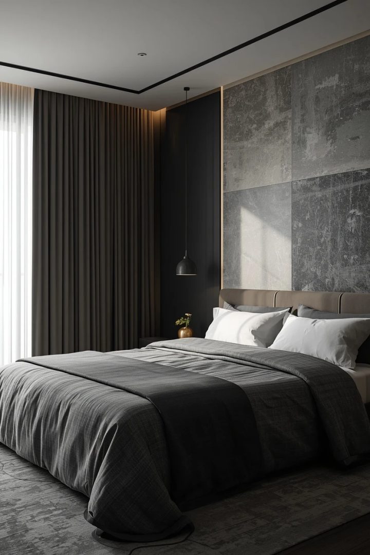 4. The Monochrome Modern Bedroom