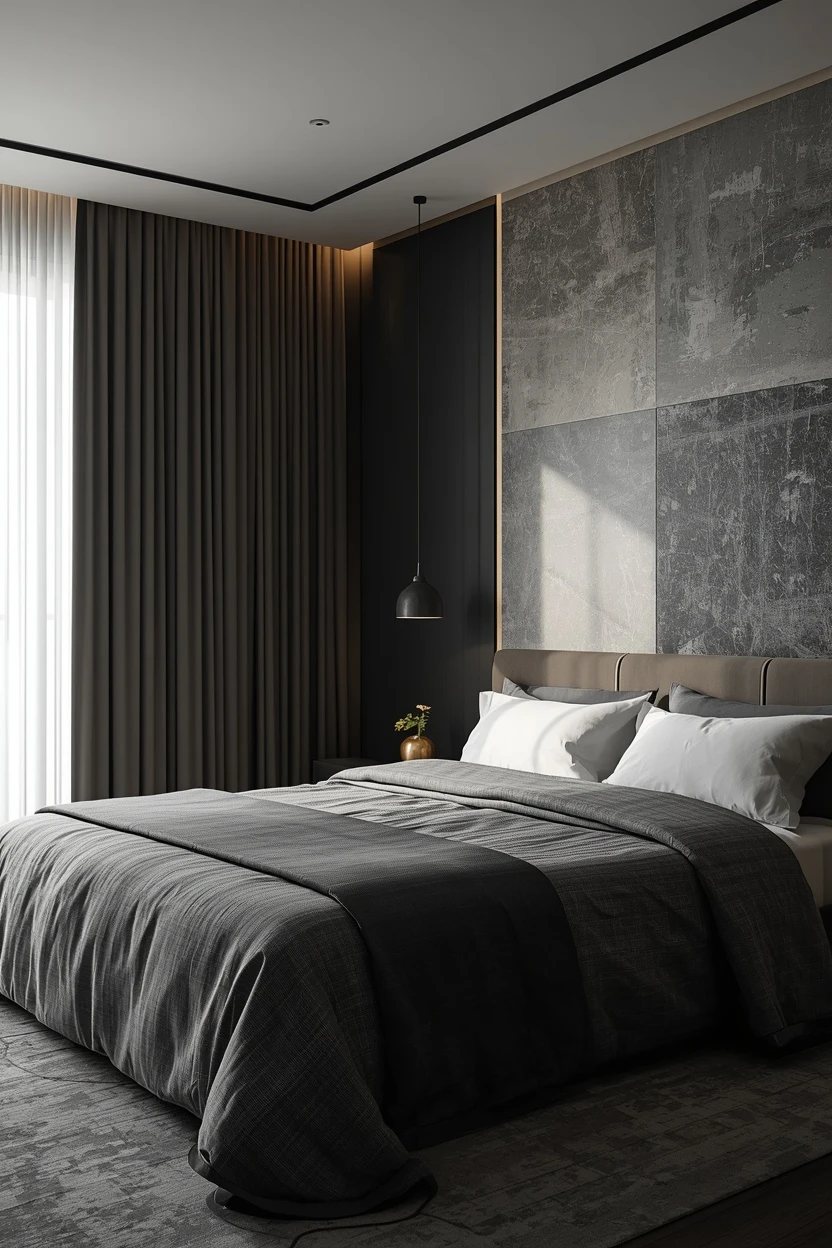 4. The Monochrome Modern Bedroom