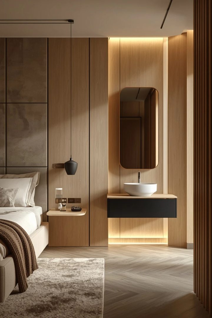 6. The Floating Furniture Bedroom
