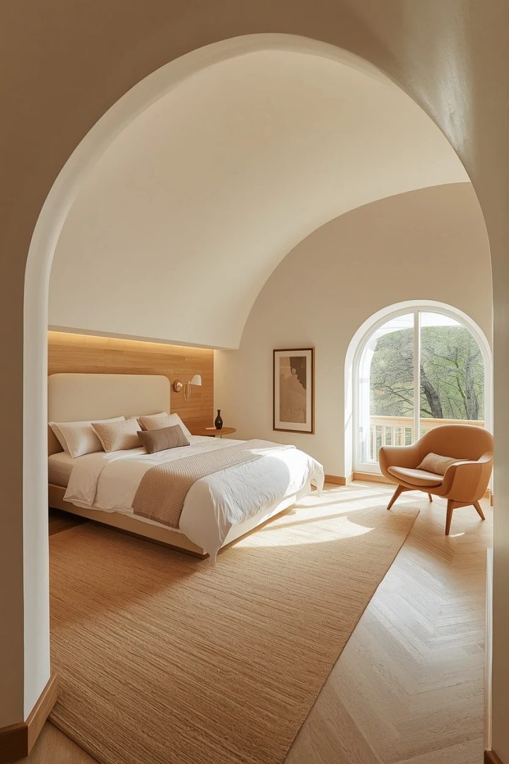 14. The Curved and Organic Bedroom