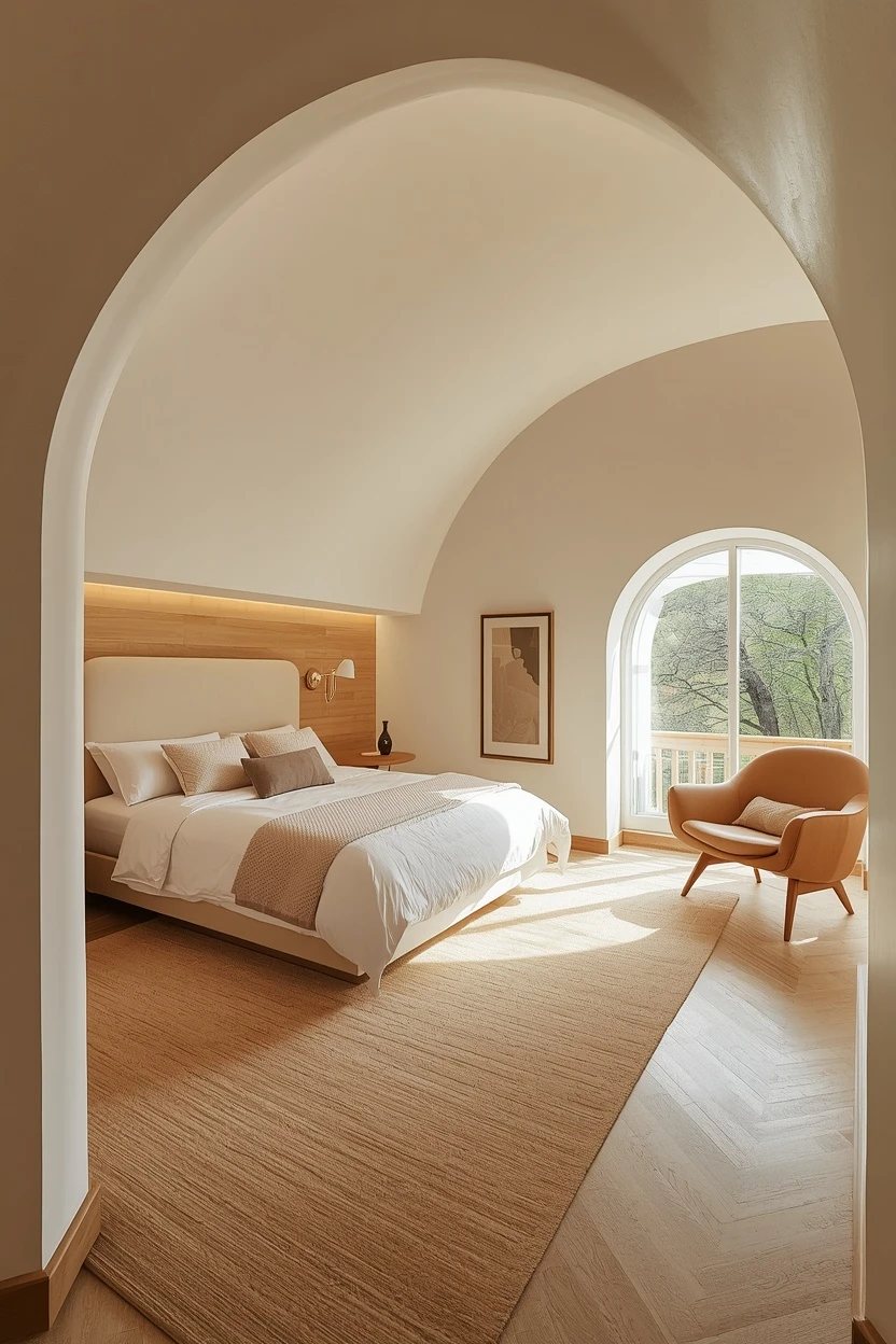 14. The Curved and Organic Bedroom