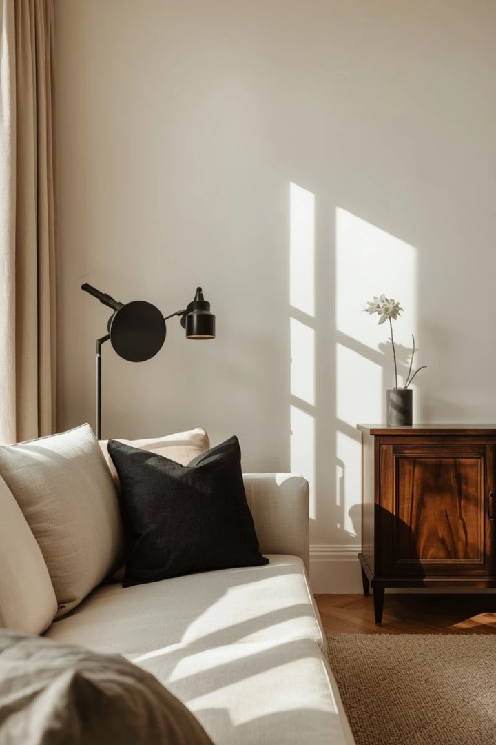 6. The Contrast Accent Living Room