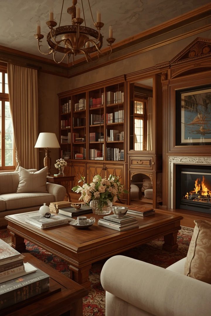 3. The Rich Wood Furniture Living Room