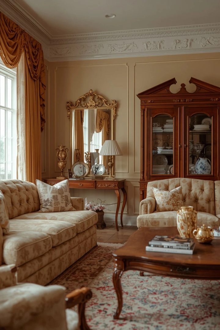 6. The Antique Accent Living Room