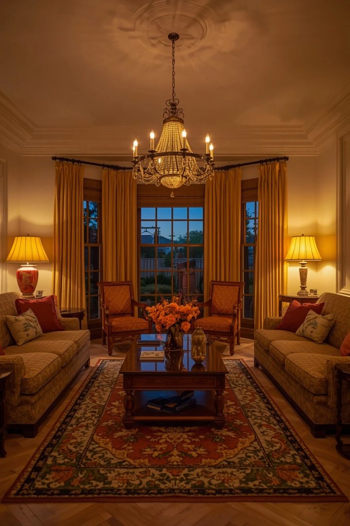 9. The Layered Lighting Living Room