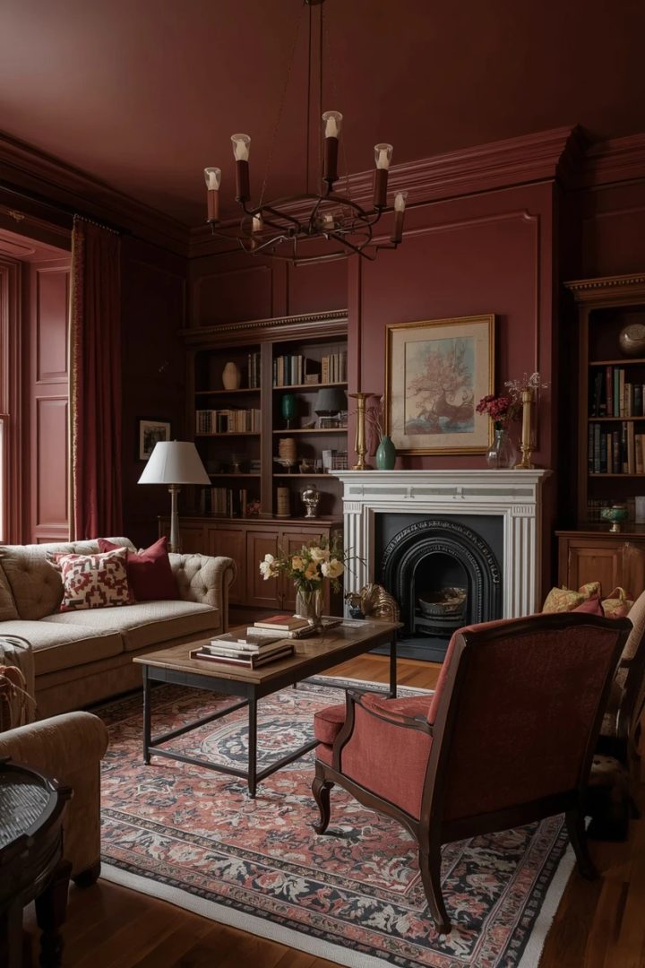 14. The Rich Color Living Room
