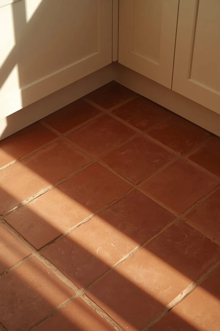 Idea 3: Handmade Terracotta Kitchen Floor