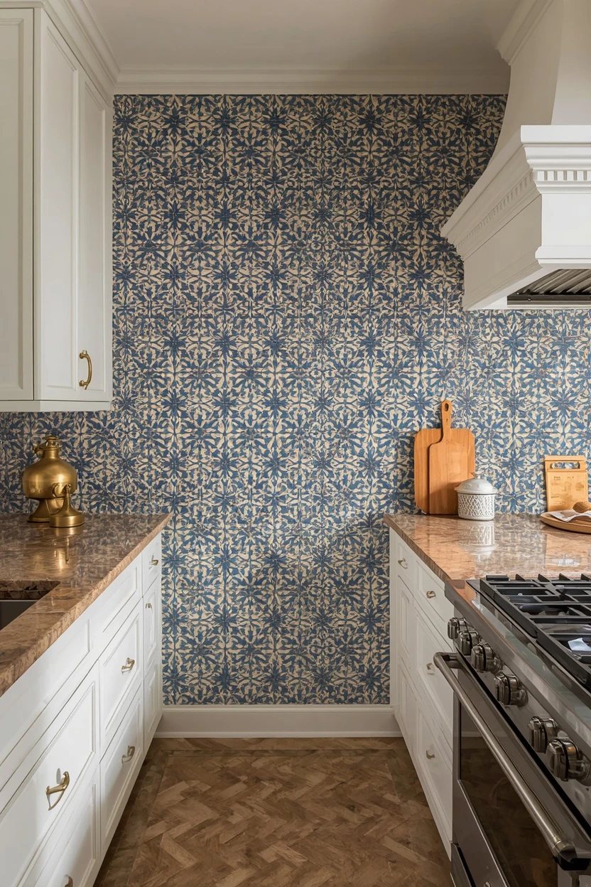 Idea 4: Bold Encaustic Cement Backsplash