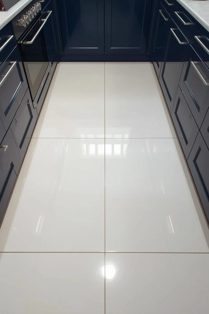 Idea 8: Gloss White Large Format Floor