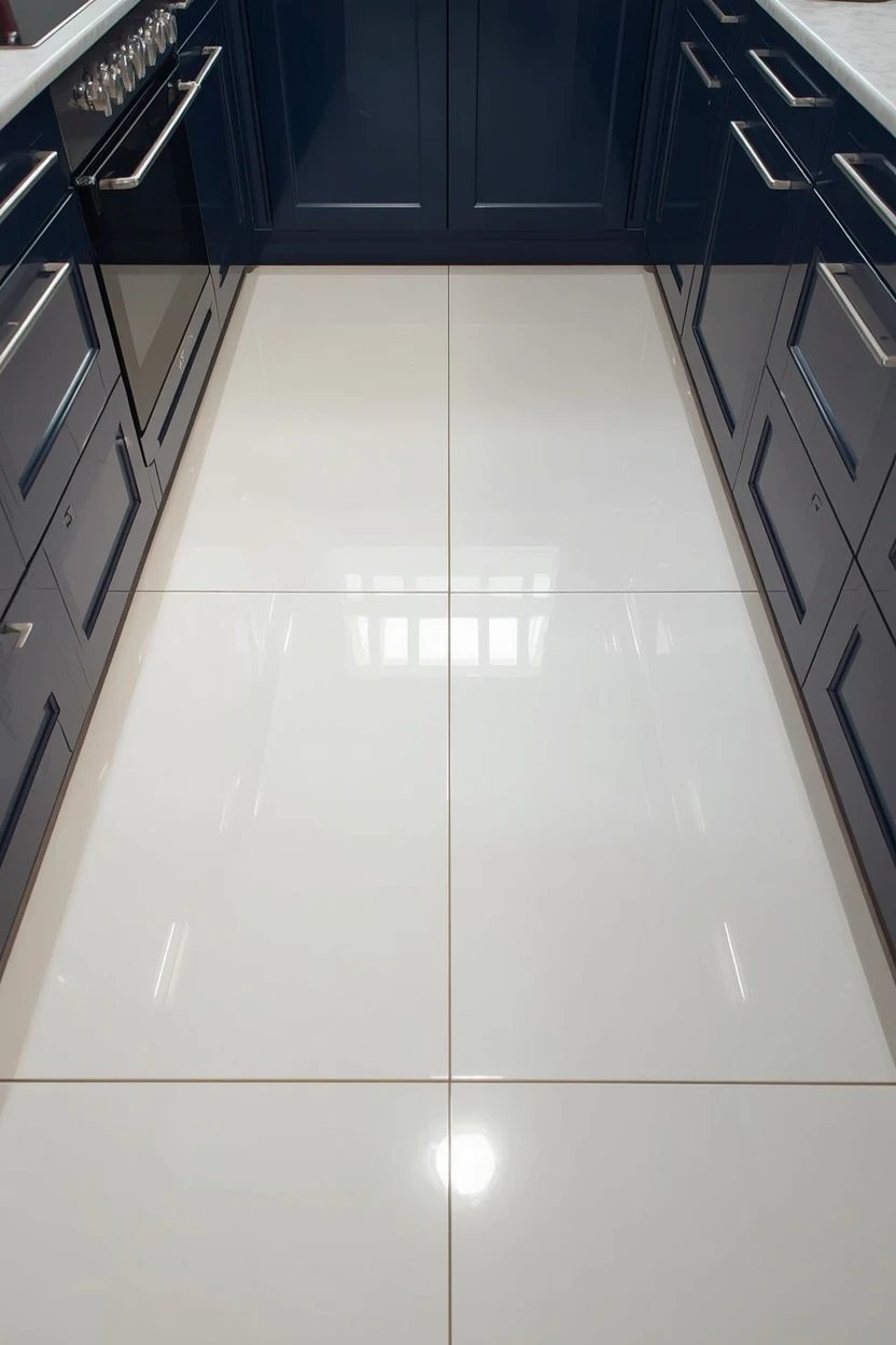 Idea 8: Gloss White Large Format Floor