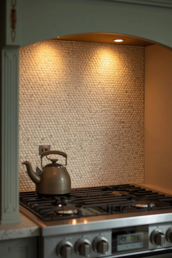 Idea 13: Penny Round Hob Niche Tile