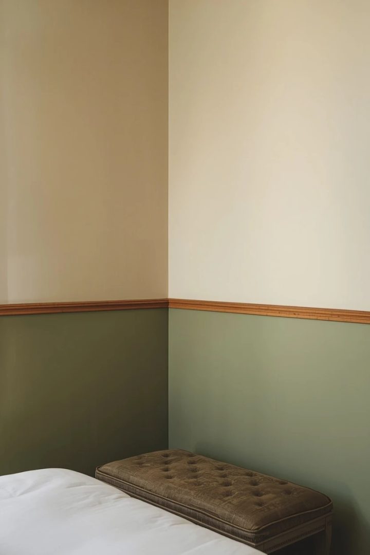 3. Try Two-Tone Sage and Cream Walls