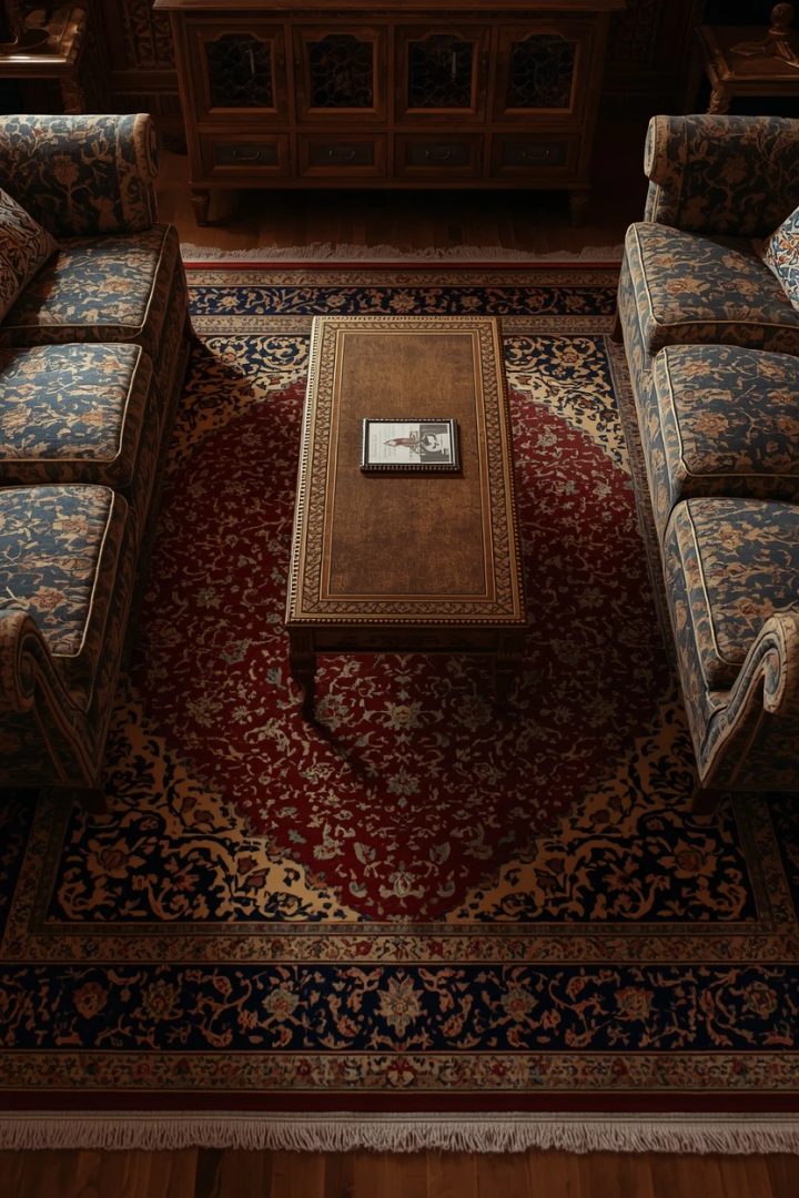6. Anchor the Room With a Persian or Oriental Rug