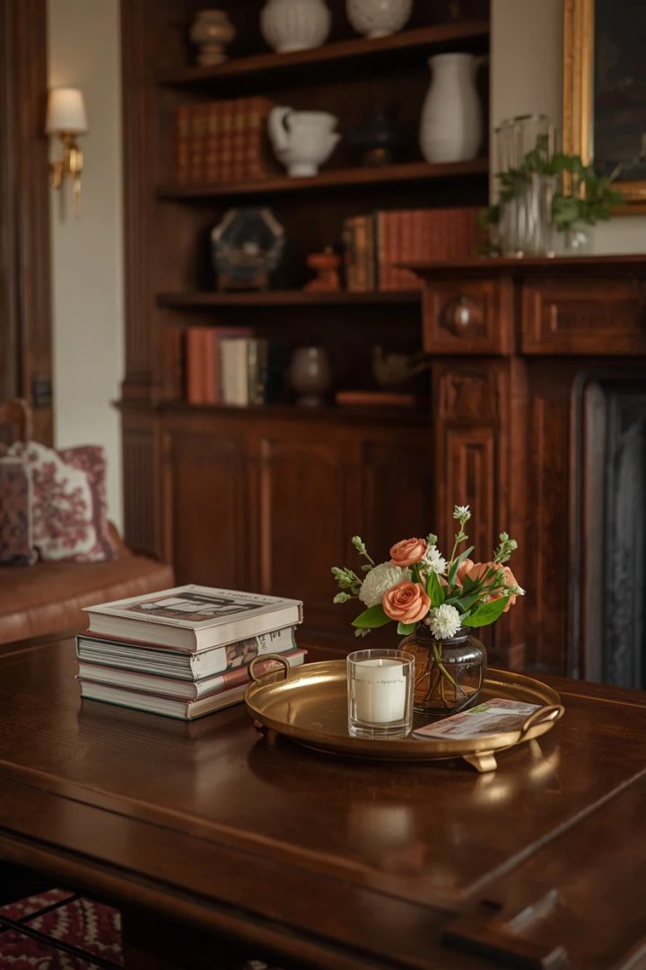 12. Style the Coffee Table and Bookcases With Care