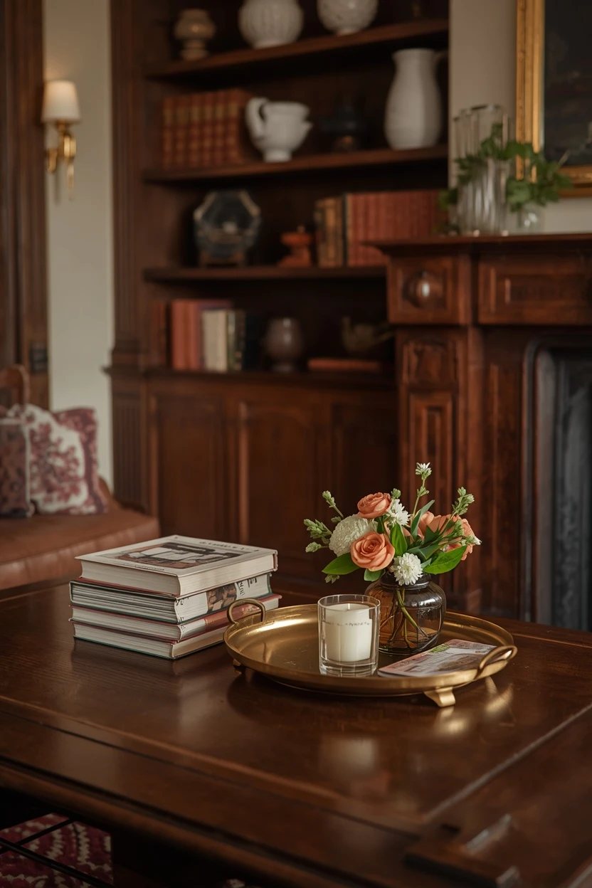 12. Style the Coffee Table and Bookcases With Care