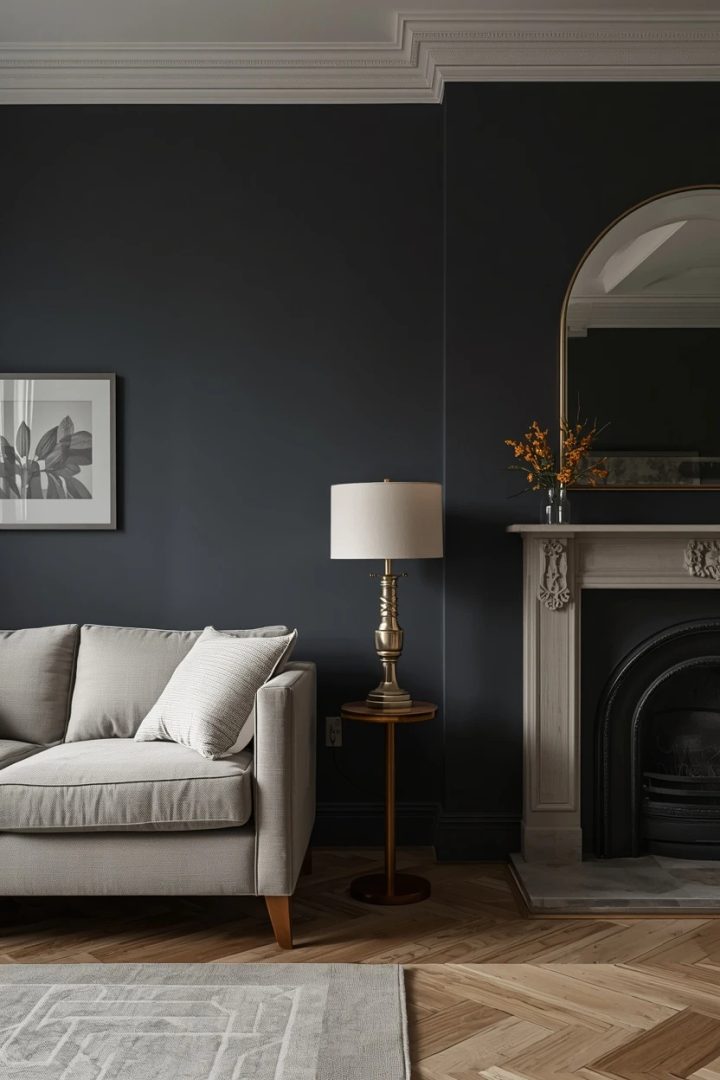 11. Charcoal and Soft Grey Tonal Scheme