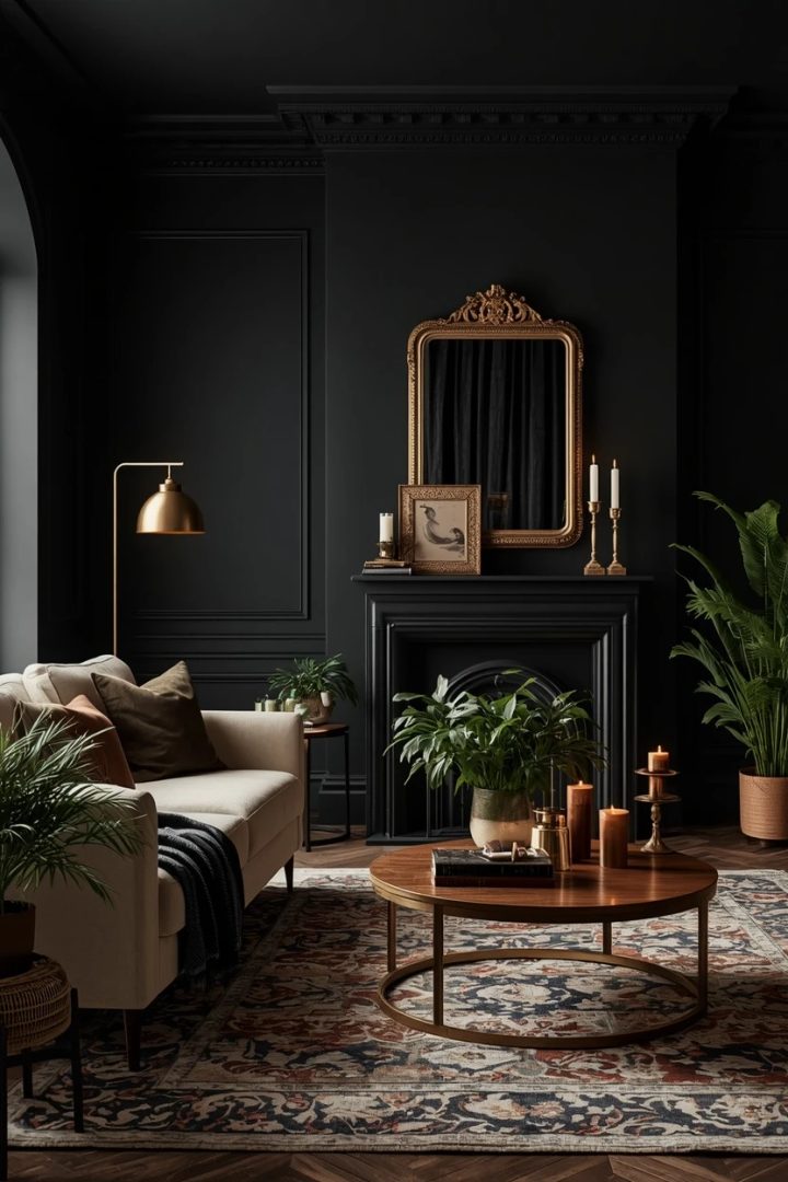 17. The Complete Black Living Room