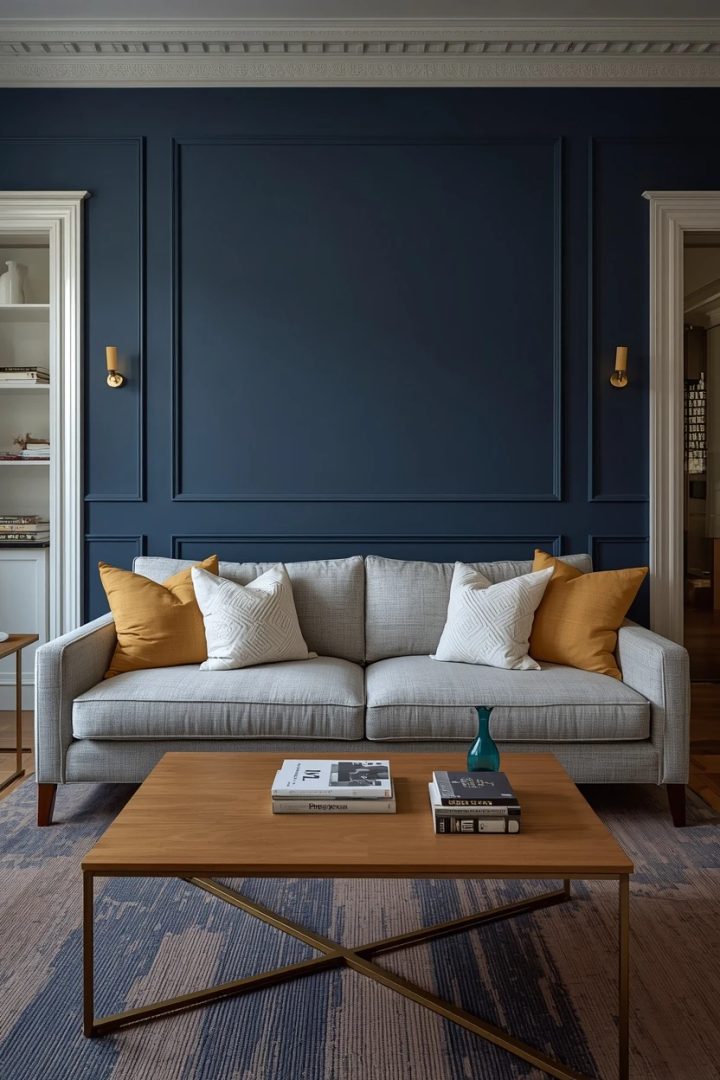 1. A Navy Blue Feature Wall