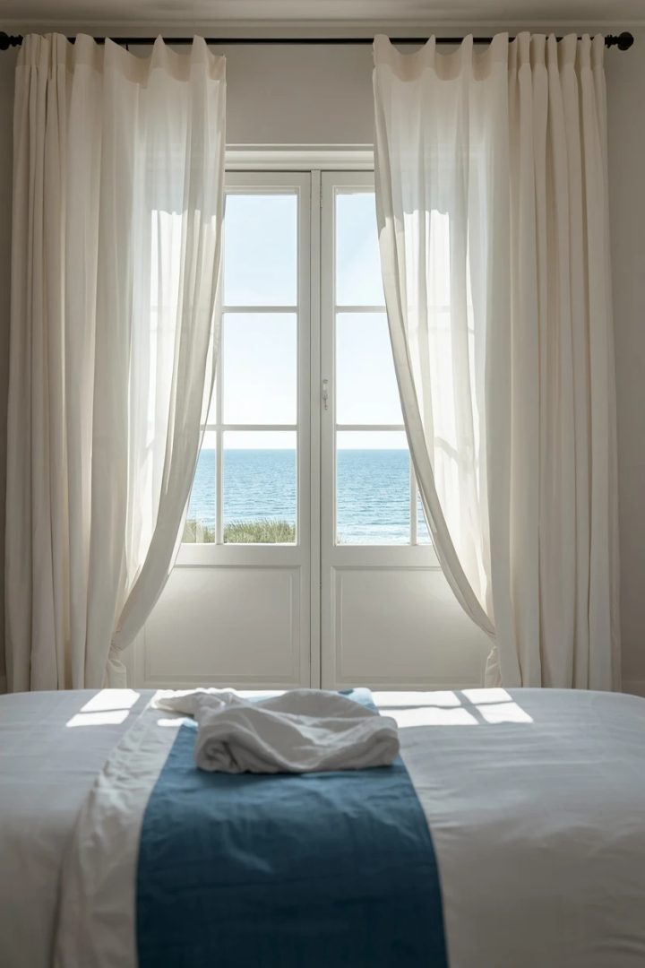 7. Sheer White Curtains for a Breezy Look