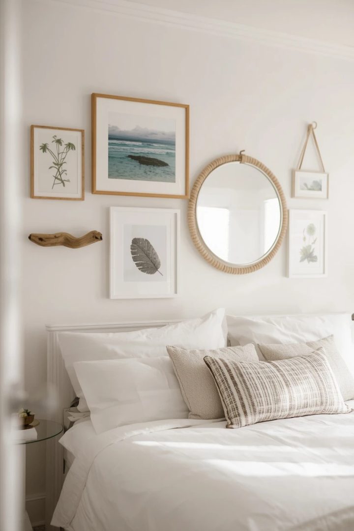 8. A Nautical Gallery Wall Above the Bed