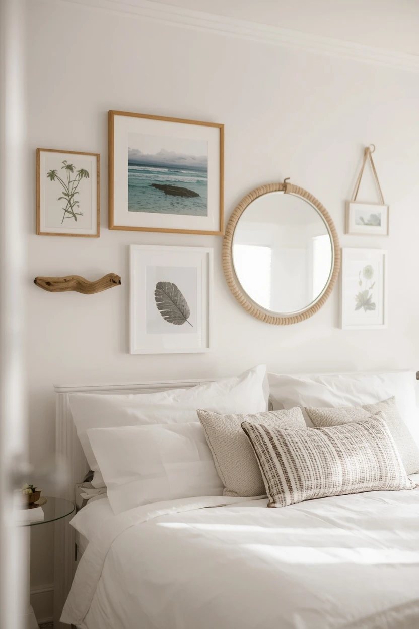 8. A Nautical Gallery Wall Above the Bed