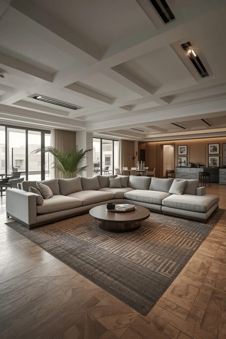 2. An Oversized Sectional or L-Shaped Sofa