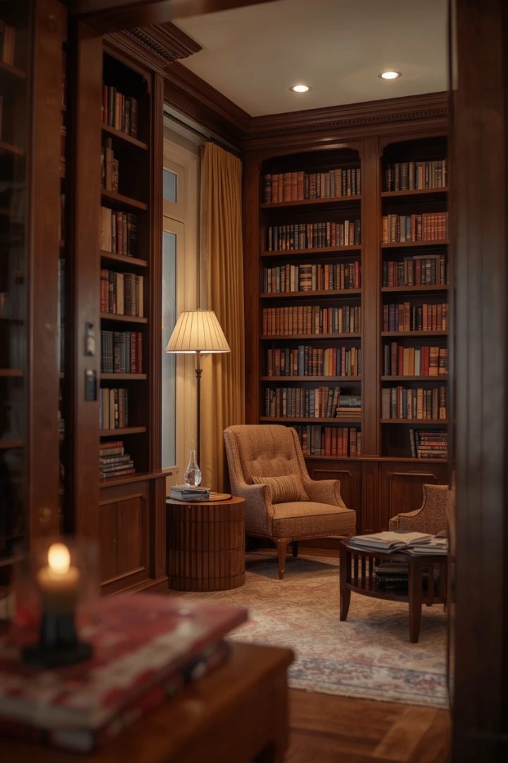 9. A Dedicated Reading or Library Corner