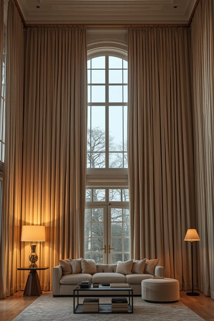 11. Double-Height or Full-Length Curtains