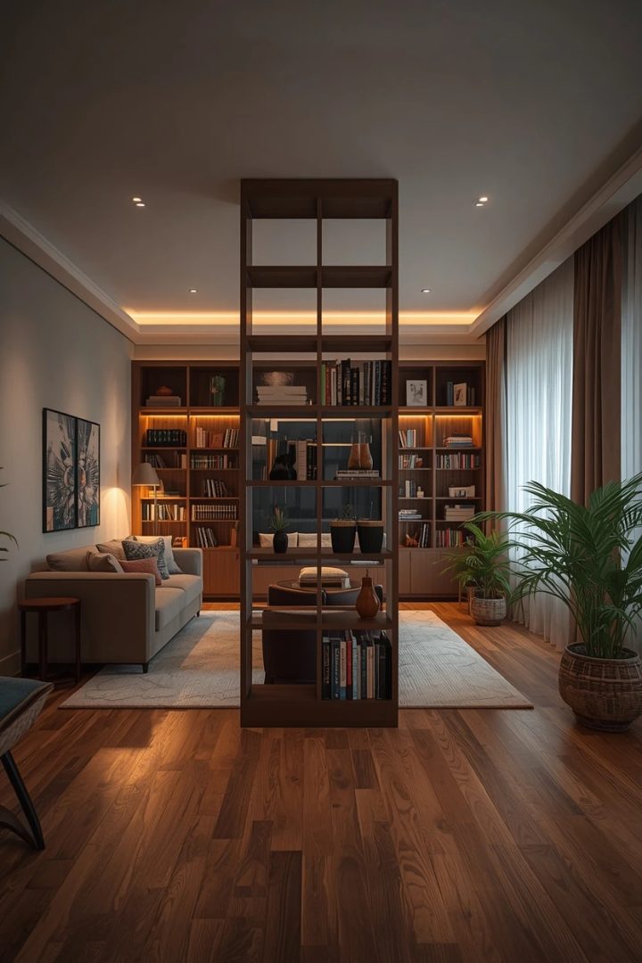 4. A Bookcase or Shelving Divider