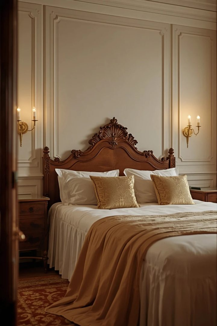 1. Warm White and Champagne with Dark Brown
