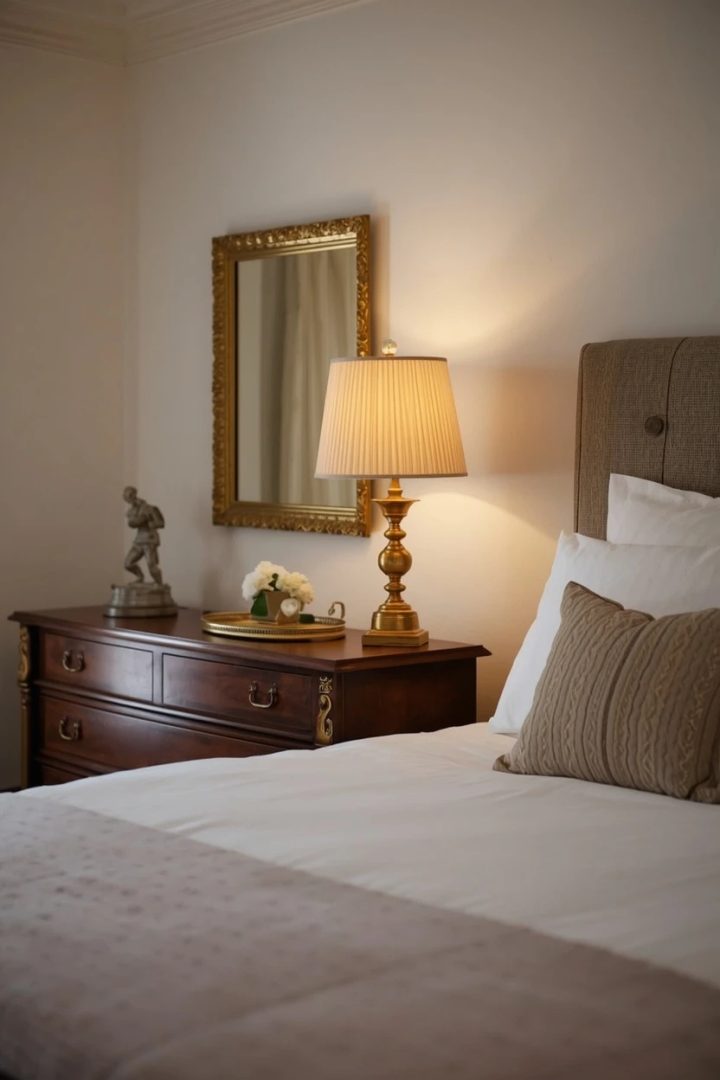 2. Gold and Brass Accents with Brown