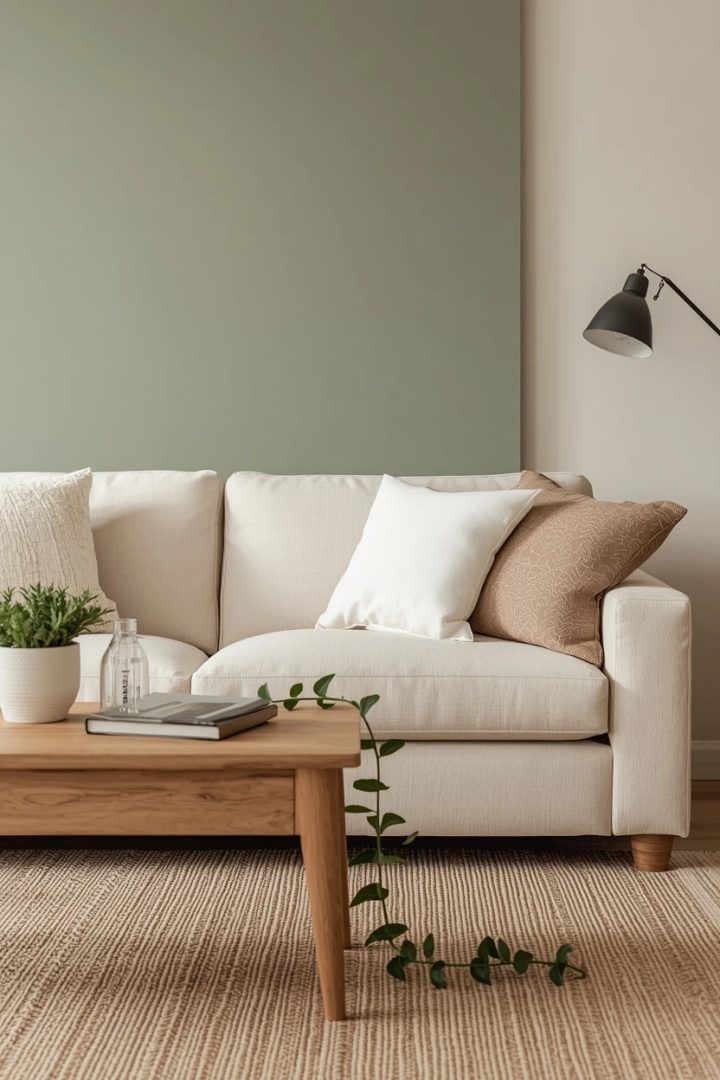 10. Soft Sage Green in a Neutral Scheme