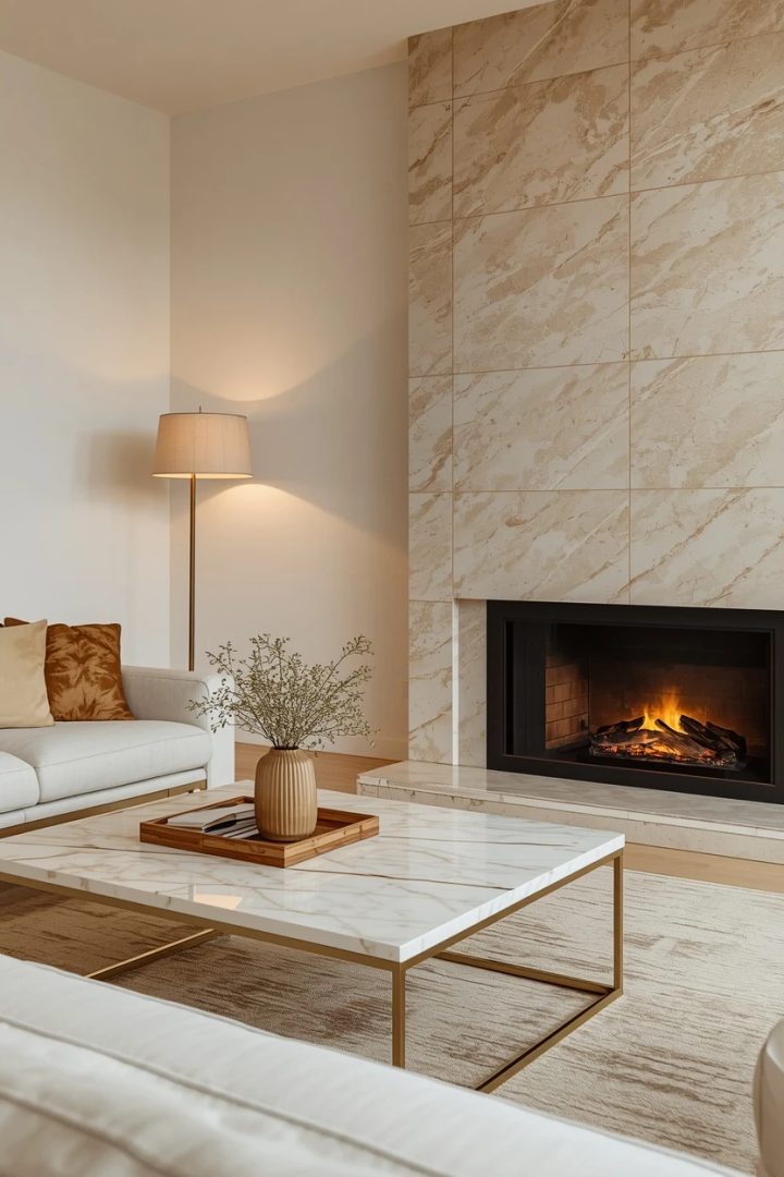 14. Neutral with Natural Stone and Marble Accents