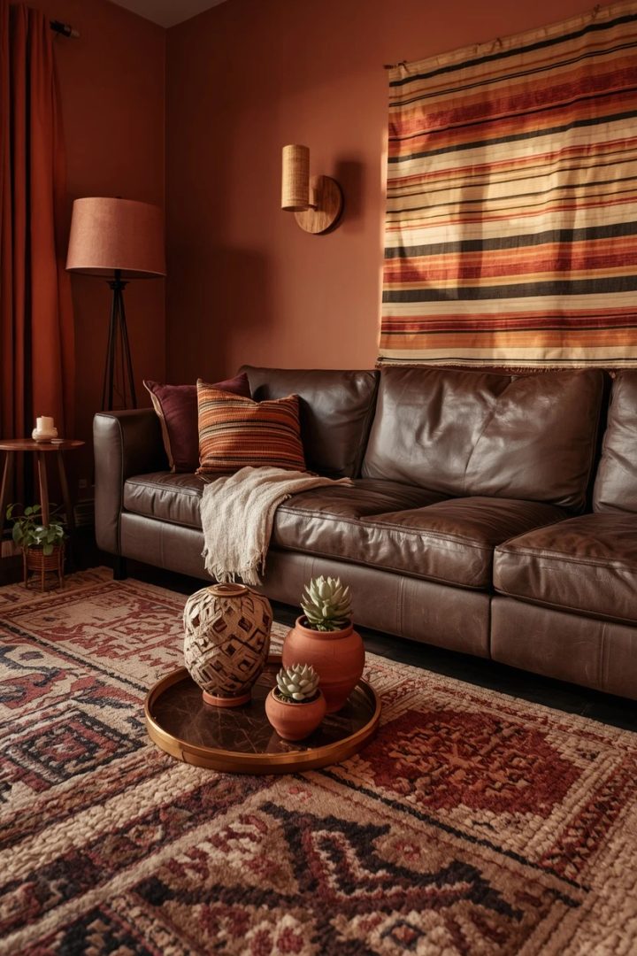 12. Terracotta and Brown for a Southwestern Vibe