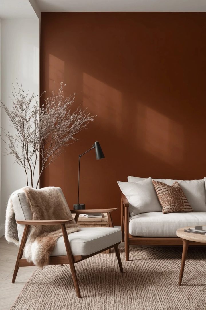 14. Brown and White High-Contrast Modern Scheme