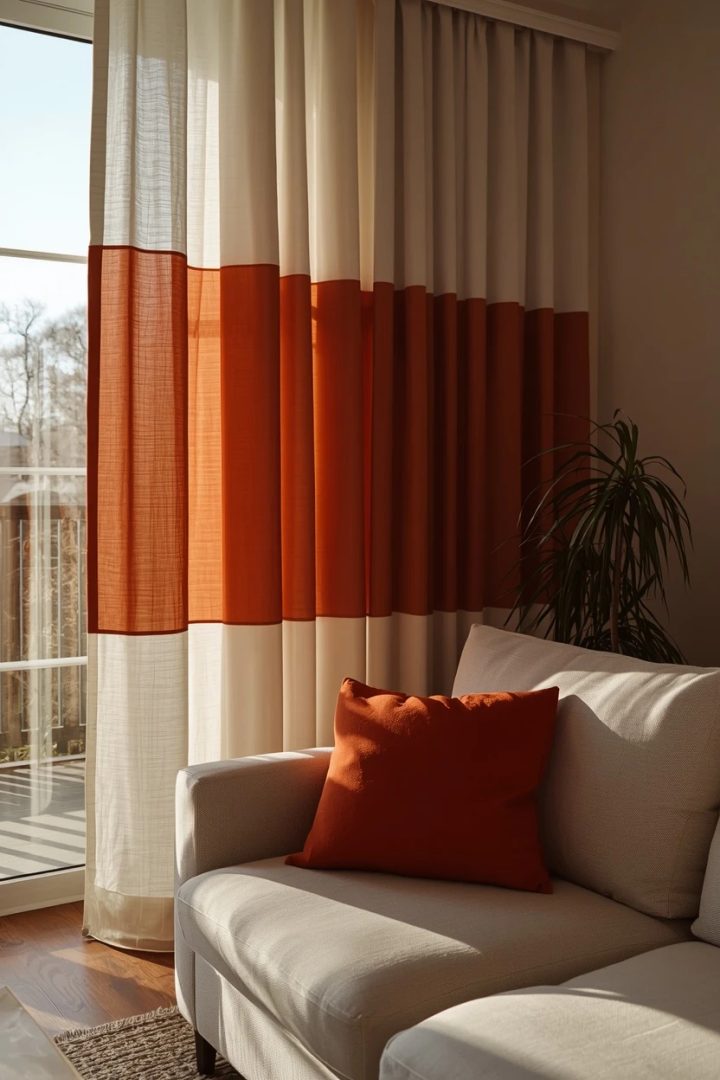 4. Colour-Blocked Panels With a Bold Horizontal Band