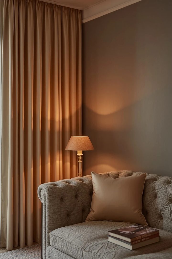 6. Goblet-Pleat Drapes for a Refined Look