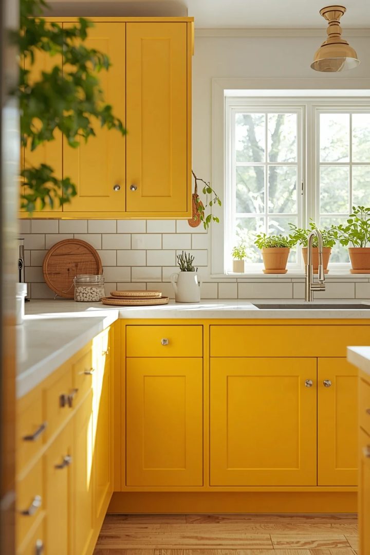 9. Butter Yellow Cabinets for a Cheerful Kitchen