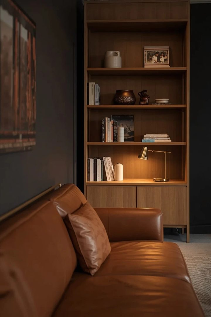 12. Charcoal and Caramel for Grounded Warmth