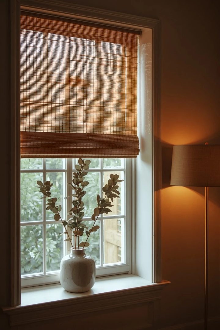 8. Woven Wood Shades for Organic Warmth